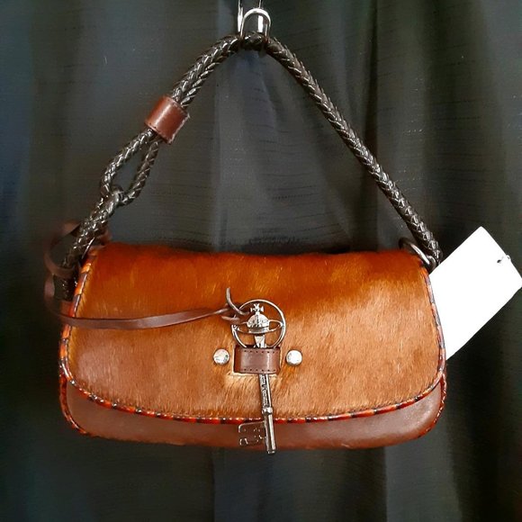 Vivienne Westwood Handbags - VINTAGE, RARE, TAG, VIVIENNE WESTWOOD CALFHAIR BAG